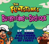 Flintstones, The - Burgertime in Bedrock (USA) Title Screen